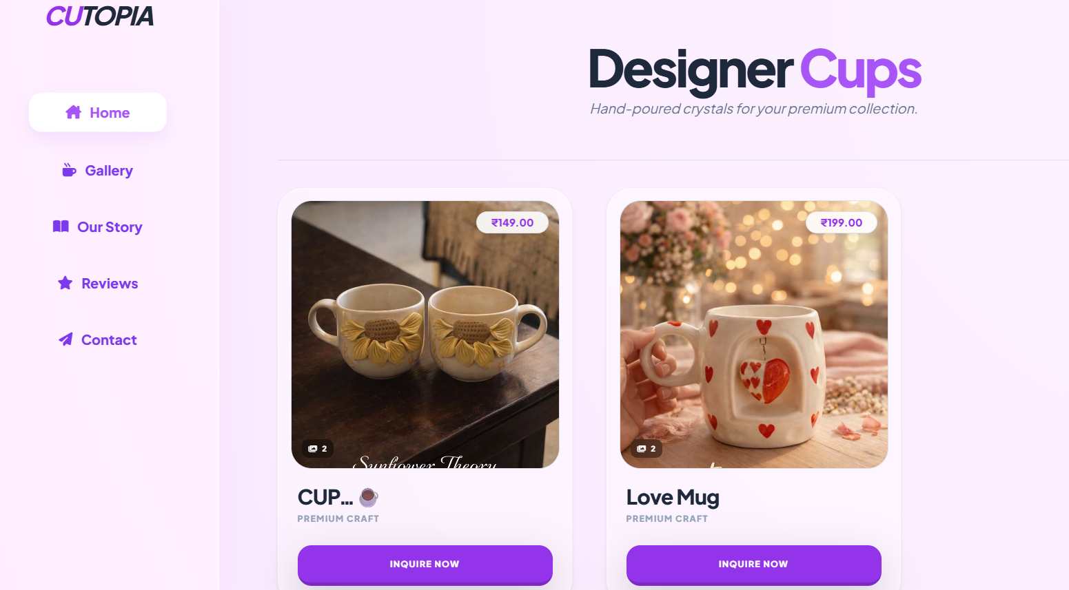 Cutopia Store Website