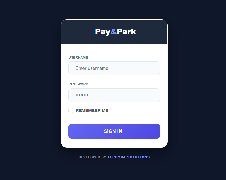 Pay & Park Management System